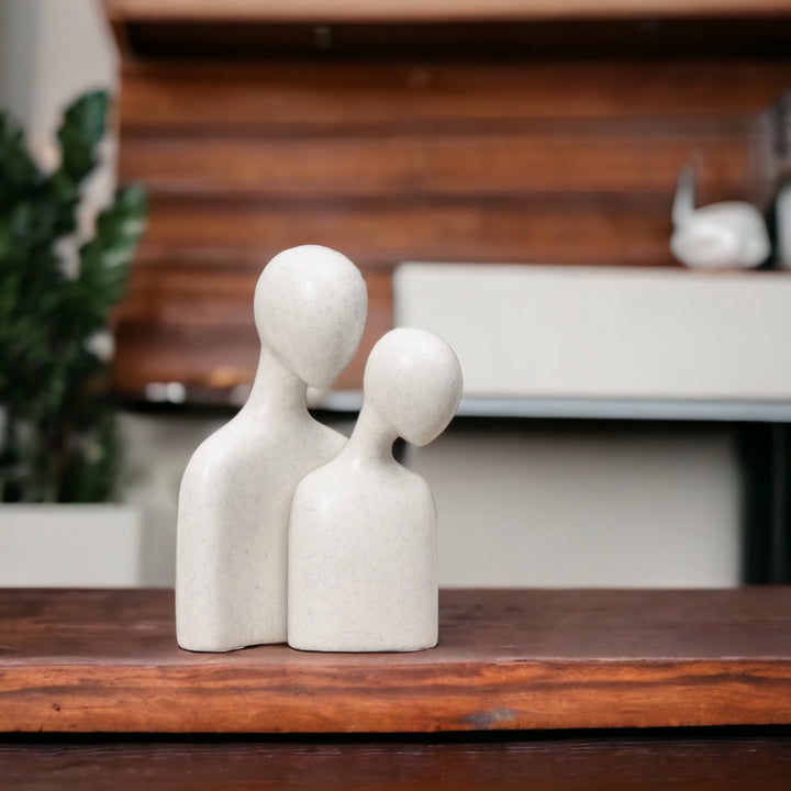 Love Couple Resin Sculpture (White)