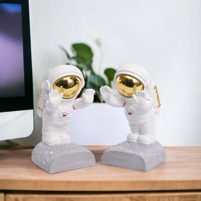 Astronaut Bookends Resin Statue 2 Pcs