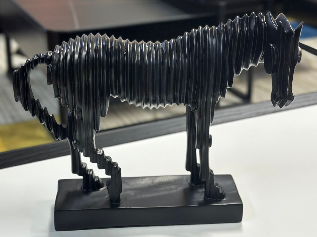 Abstract Black Horse Sculpture 1