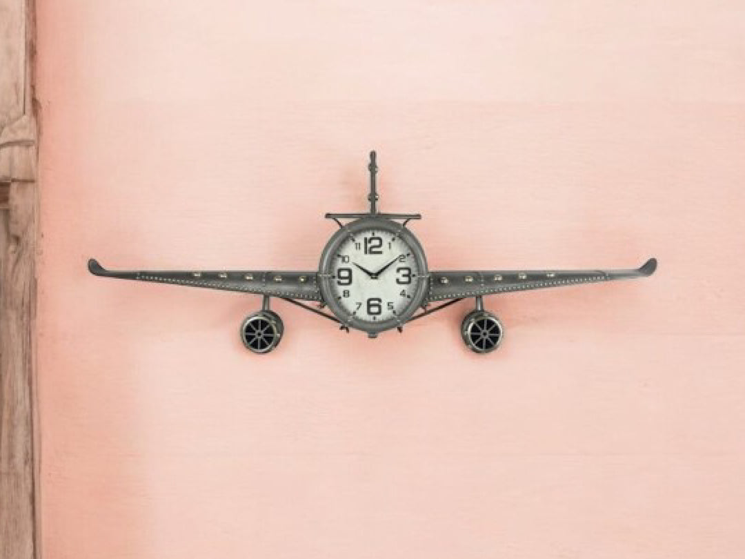 Aircraft Vintage Iron Wall Clock (143cm)