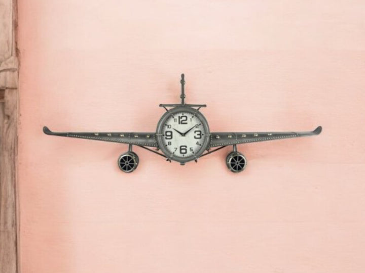 Aircraft Vintage Iron Wall Clock 90cm