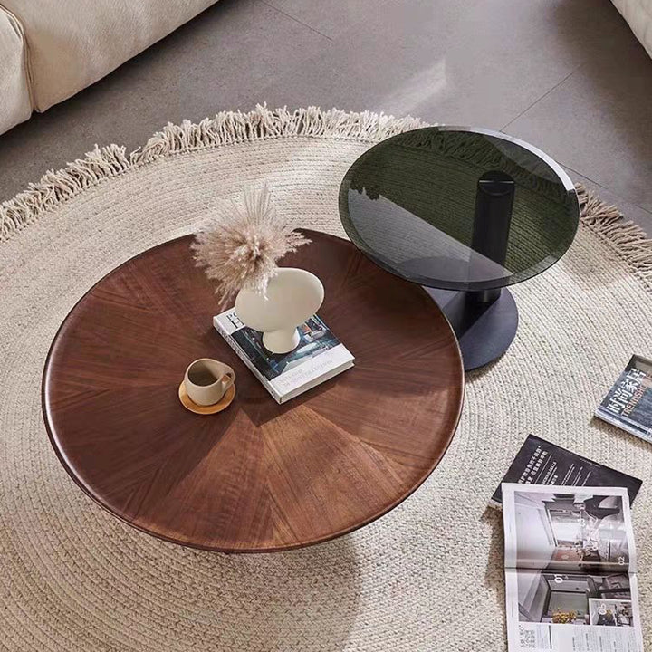 Amazon Coffee Table Set Modern Design with Glass Top Side Table (Set of 2)