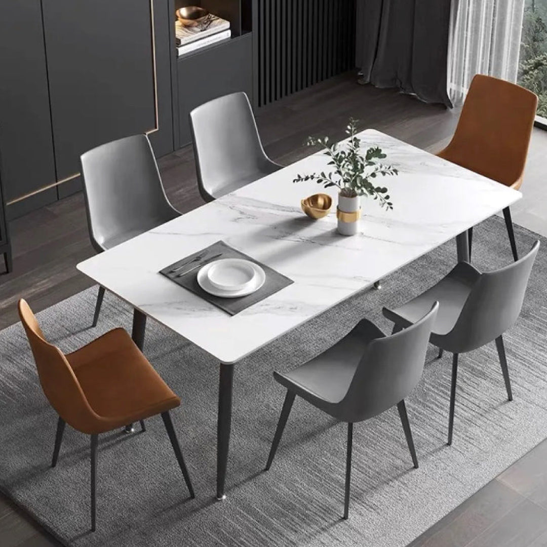 Arlo White Sintered Stone 7-Piece Dining Set