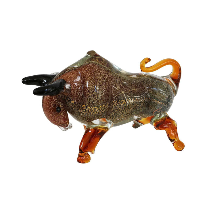 Bull Murano style Glass in Greenish