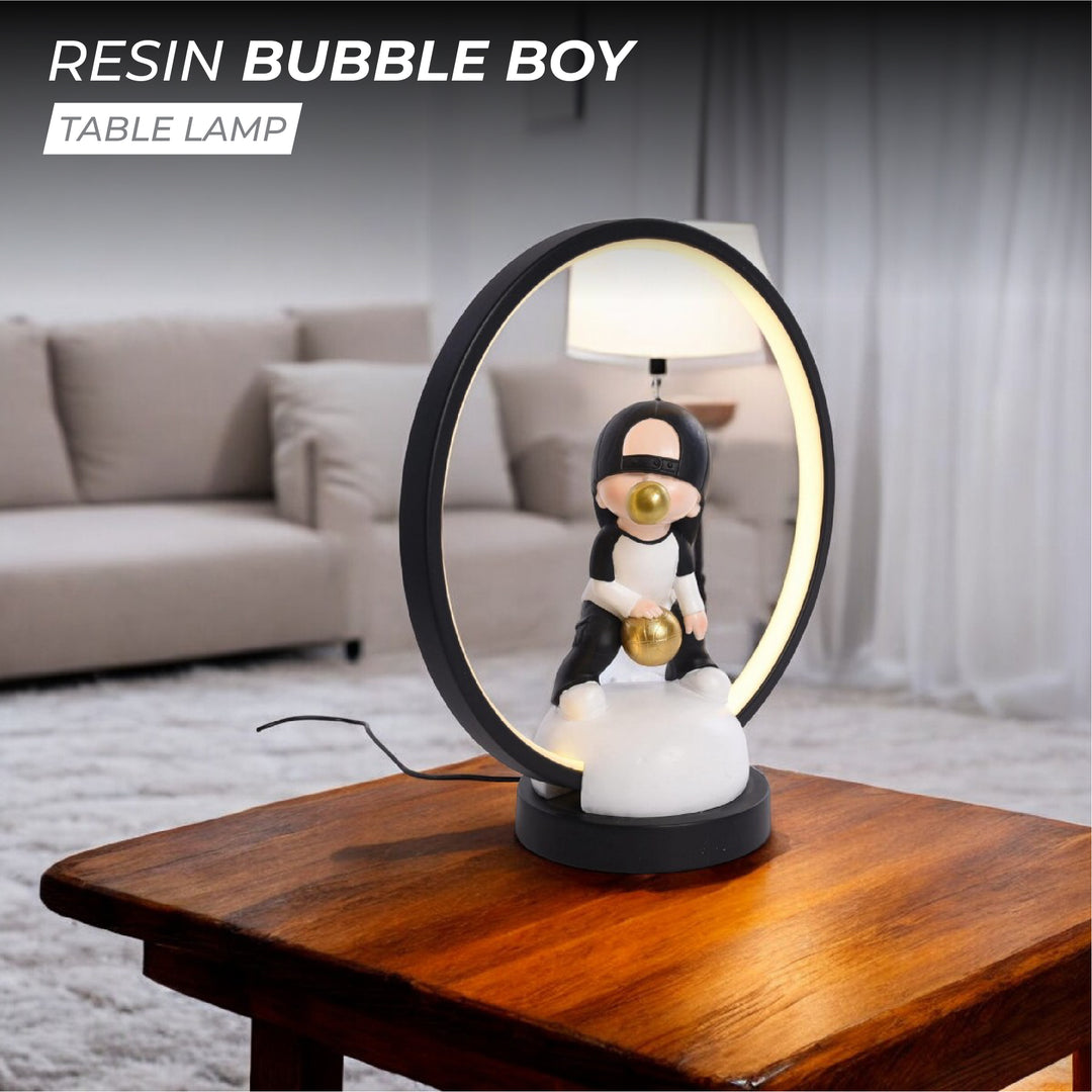 Resin Bubble Boy Table Lamp with USB Cable