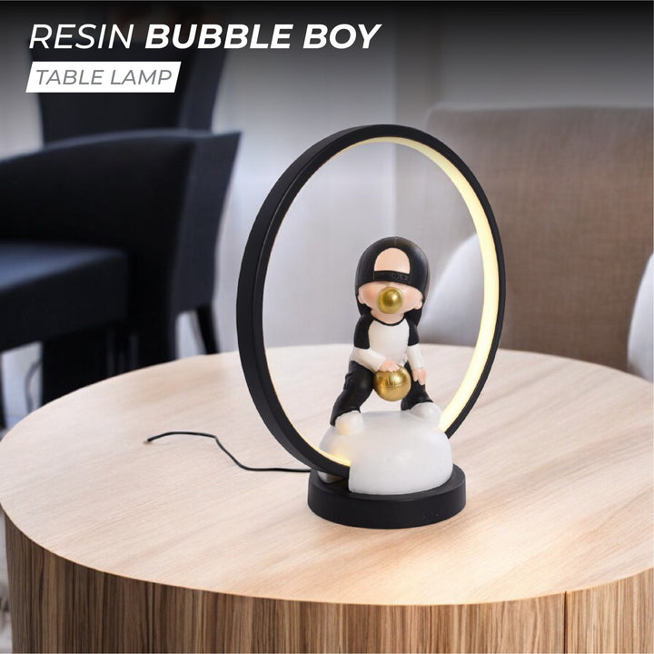 Resin Bubble Boy Table Lamp with USB Cable