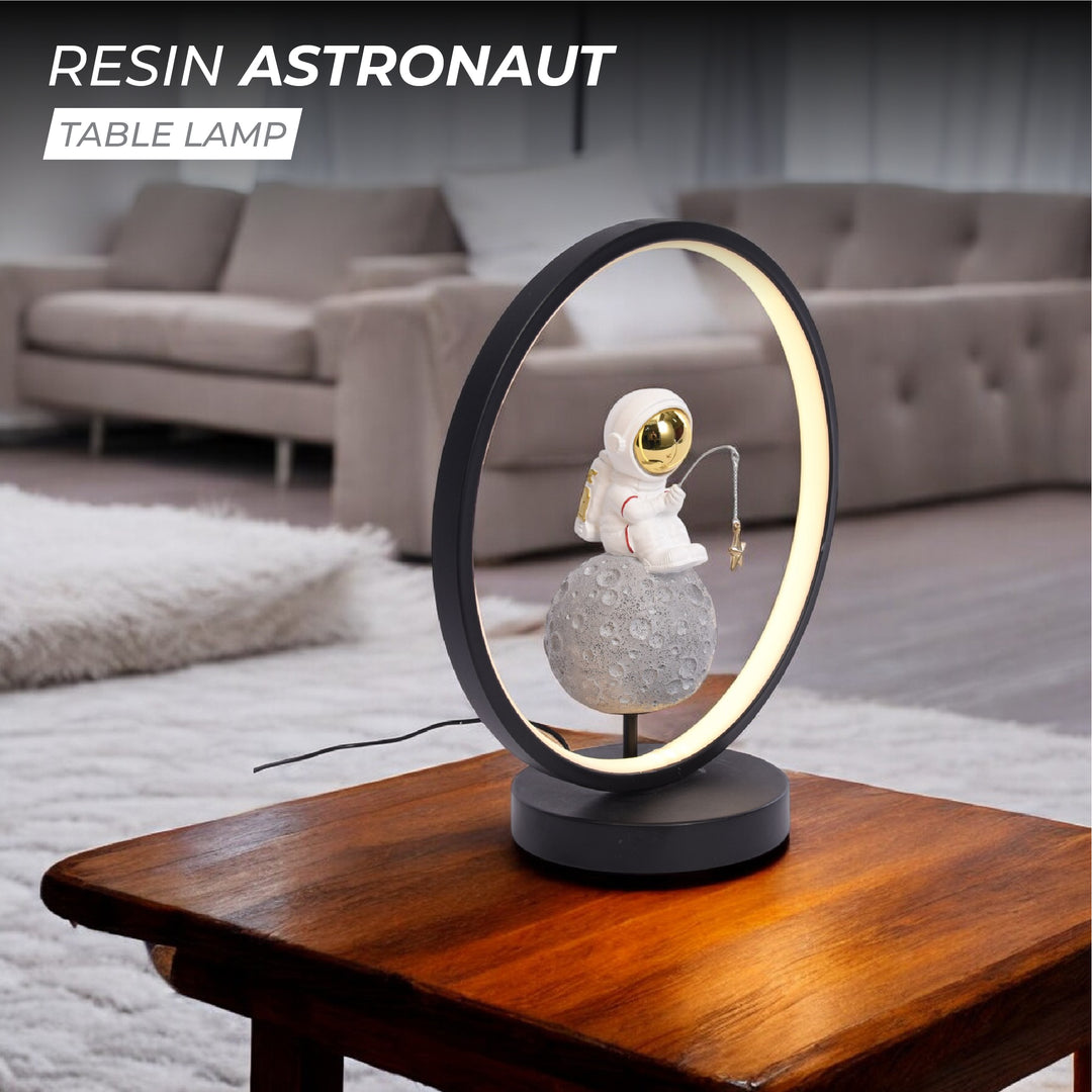 Resin Astronaut Table Lamp with USB Cable