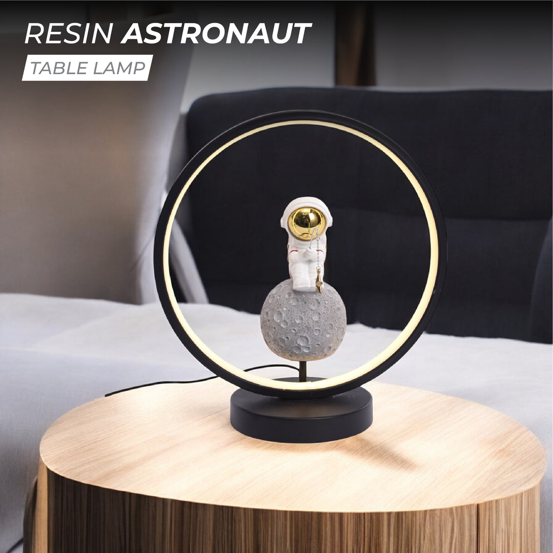 Resin Astronaut Table Lamp with USB Cable