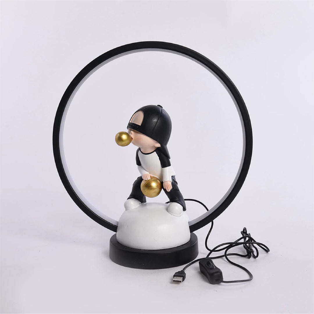 Resin Bubble Boy Table Lamp with USB Cable