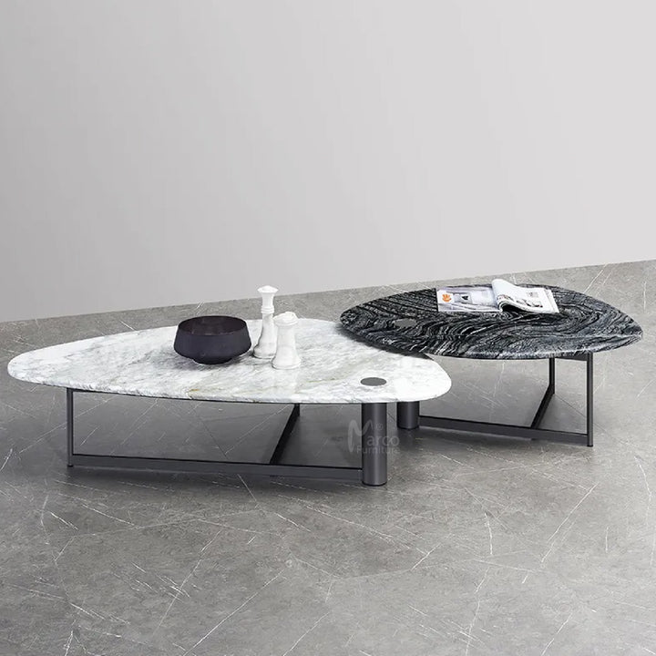 Callisto Marble Top Coffee Table Set