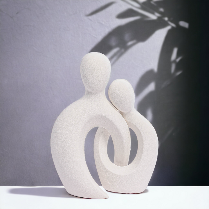 Romantic Couple Ceramic Vase in White Color (2pc)