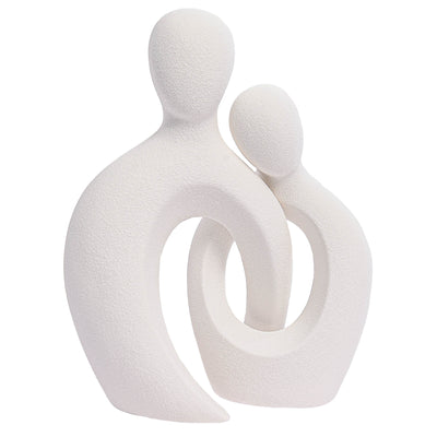 Romantic Couple Ceramic Vase in White Color (2pc)