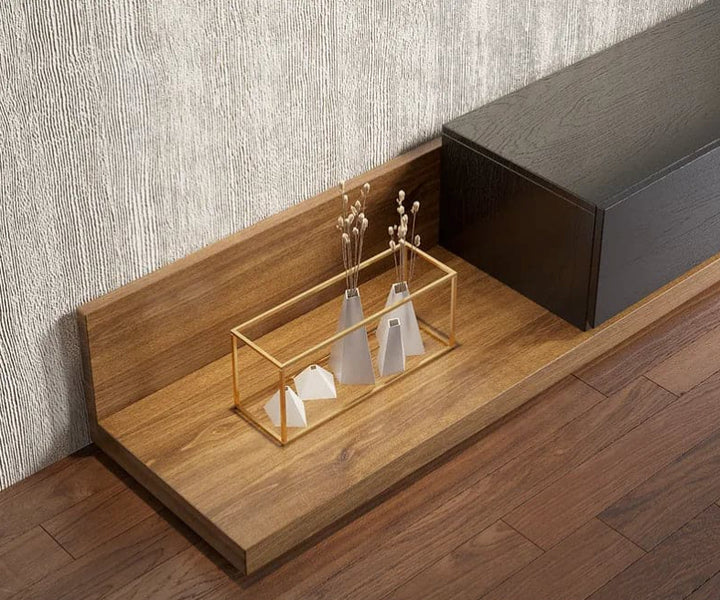 Casper Extendable Modern TV Stand with Three Solid Wood Drawers