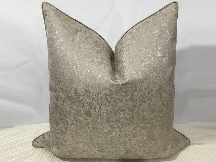 Champagne Designer Feather-Filled Cushion