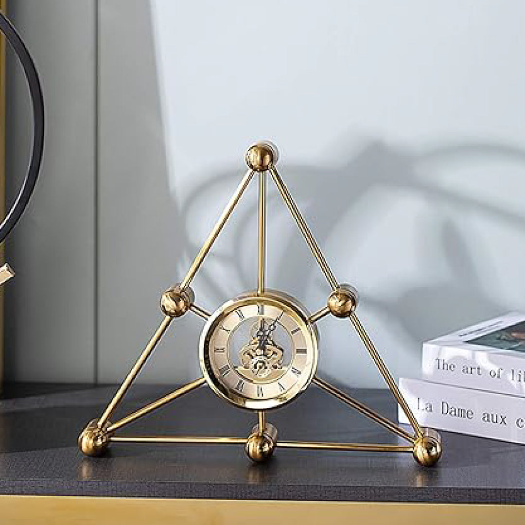 Geometric Pyramid Table Clock