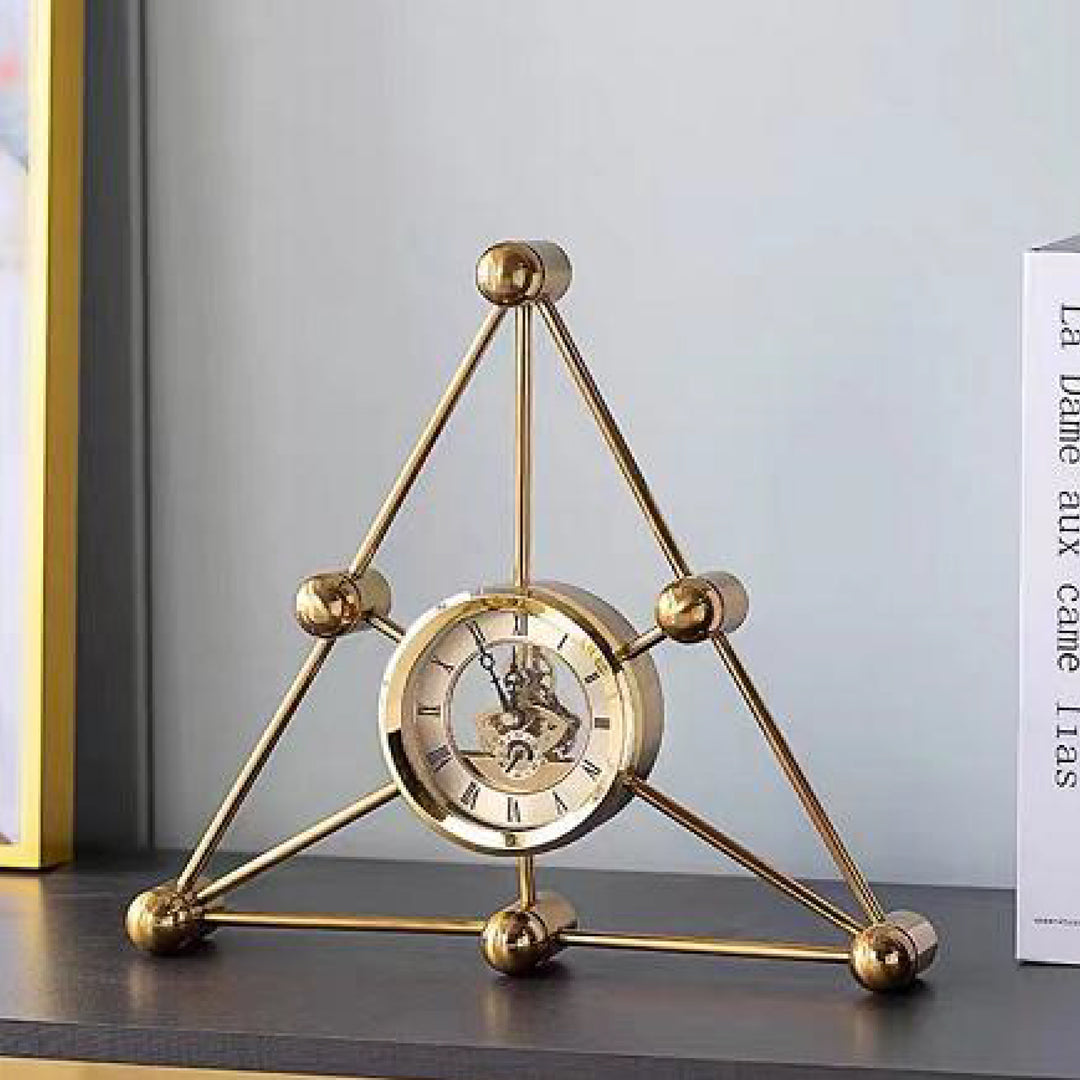 Geometric Pyramid Table Clock