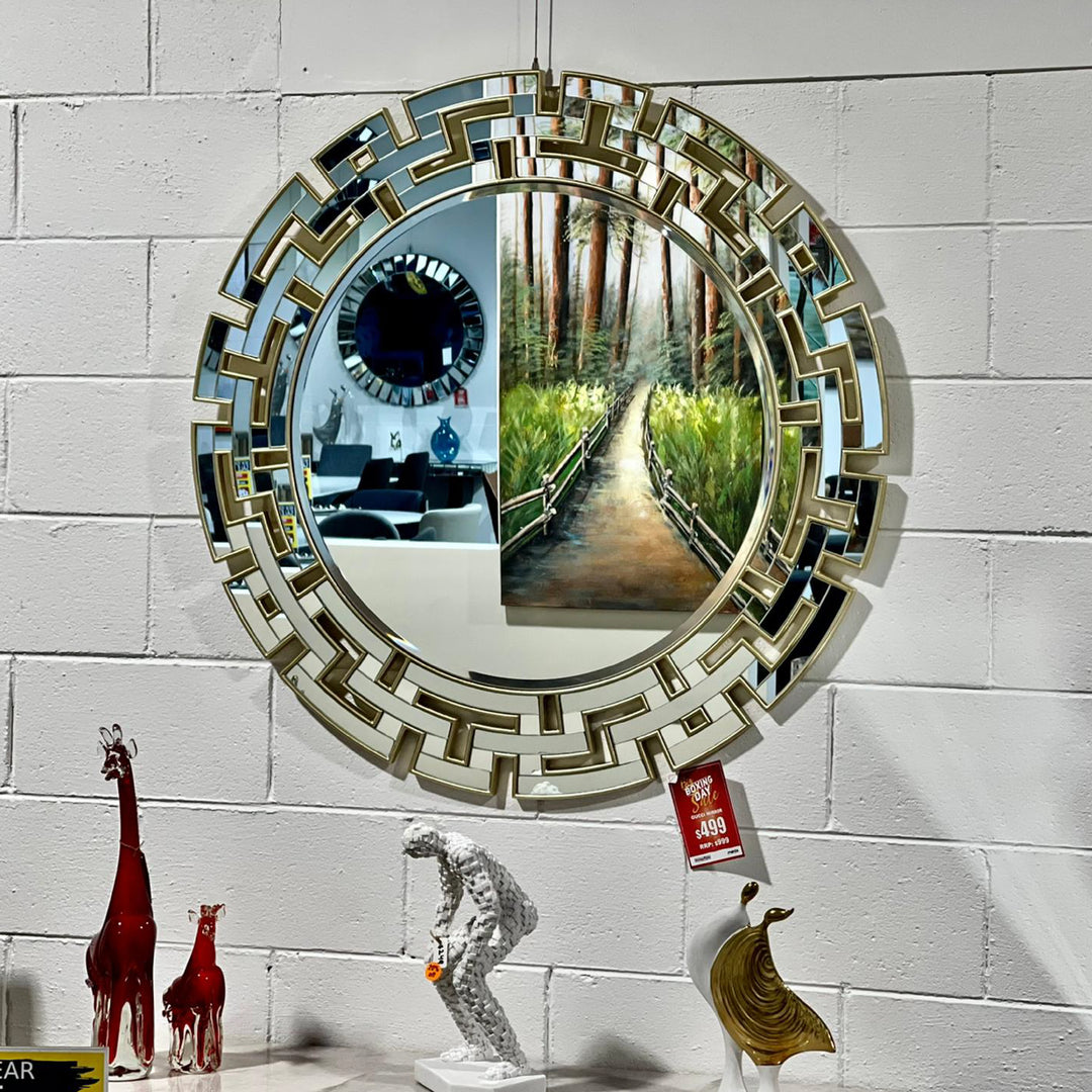 Gucci Modern Round Glass Wall Mirror for Living Room