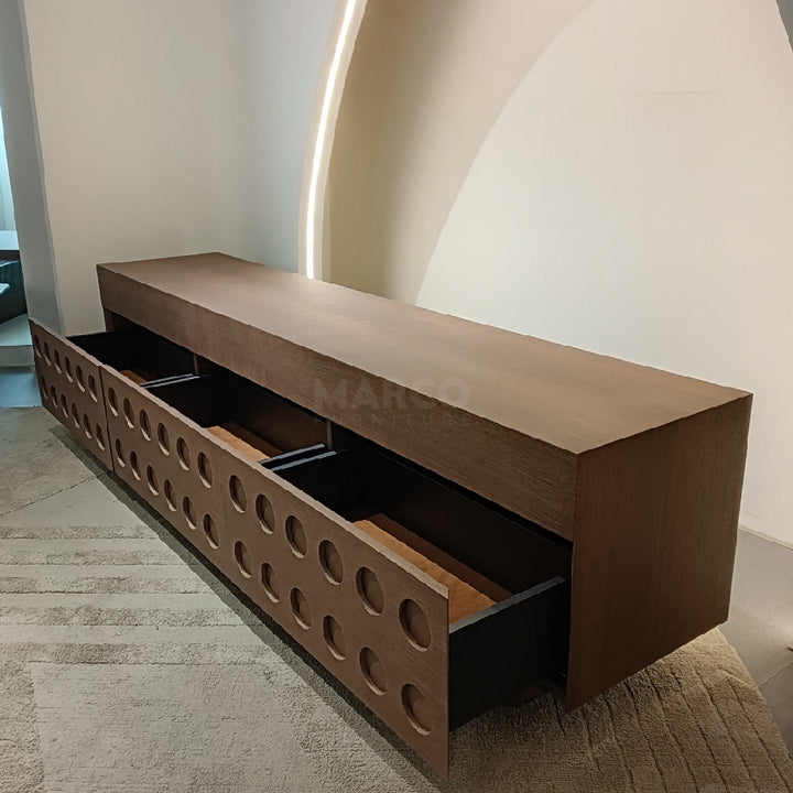 Harper Circlewood Walnut TV Cabinet