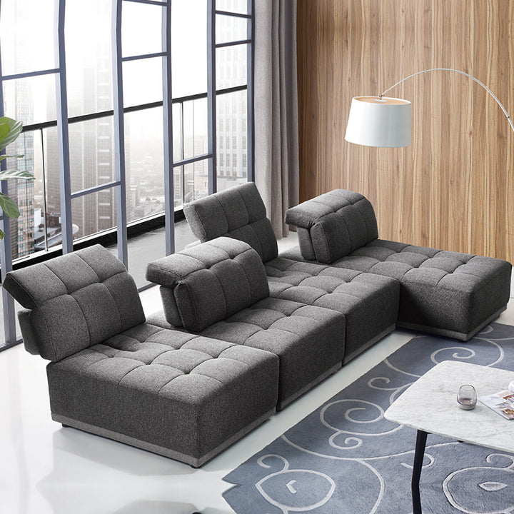 Hawaii Fabric Modular Corner Sofa lounge with Adjustable Features