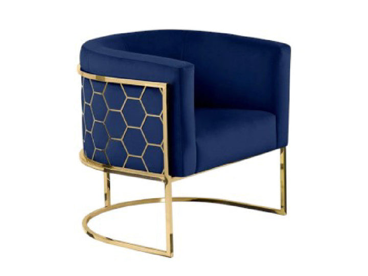 HoneyComb Blue Dining Chair 1