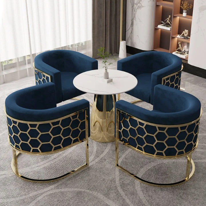 HoneyComb Blue Dining Chair 2