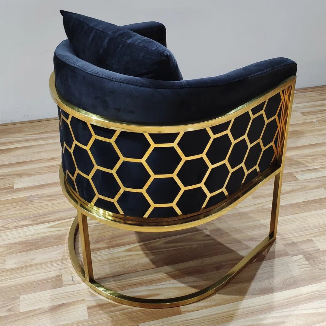 HoneyComb Blue Dining Chair 3