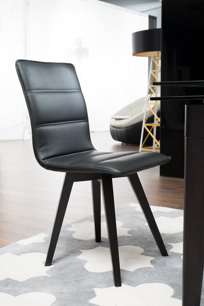 Sydney Armless Dining Black Chair PU Leather High Back Upholstered Dining Chair