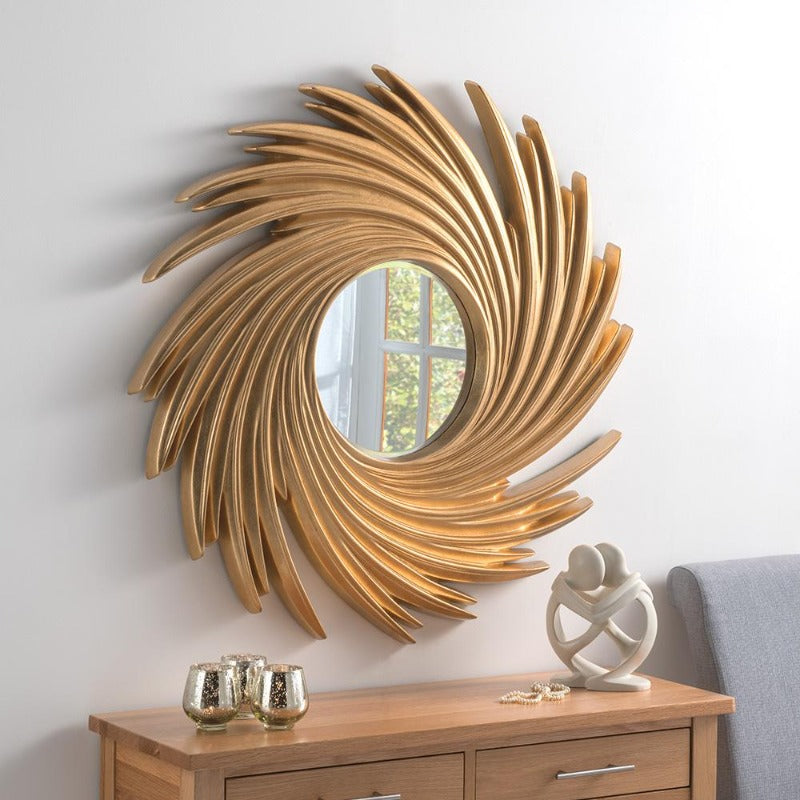 Luxo Swirl Designer Wall Mirror 100cm