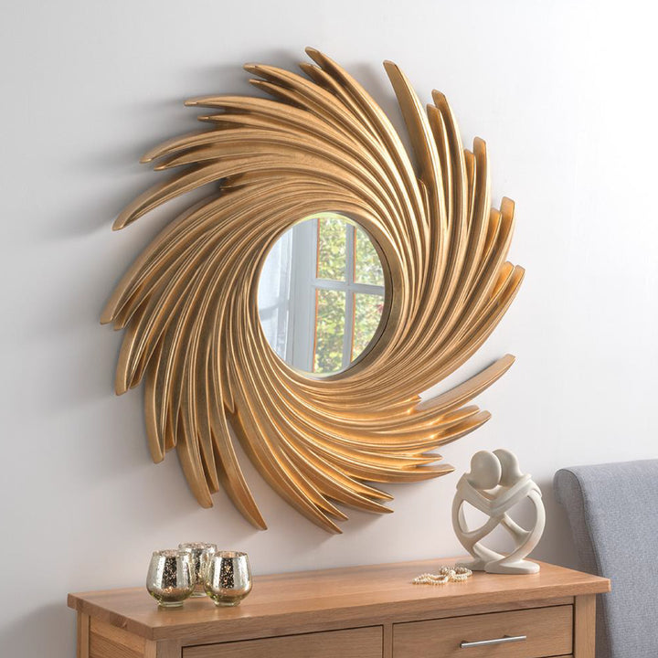 Luxo Swirl Designer Wall Mirror 100cm