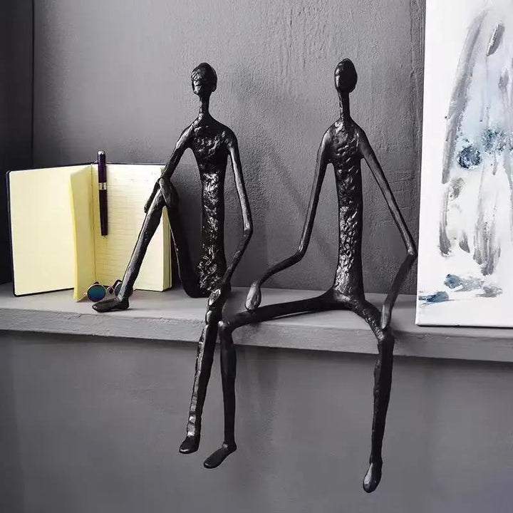 Nordic Style Seated Metal Sculpture 1