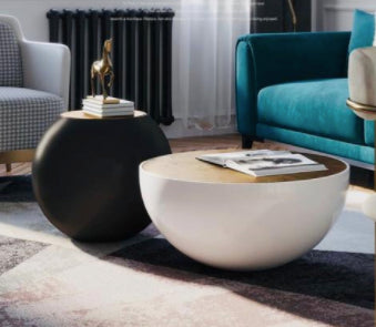 Oyster Side Table Black