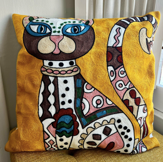 Picasso Inspired Embroidery Cushions 45x45 cm