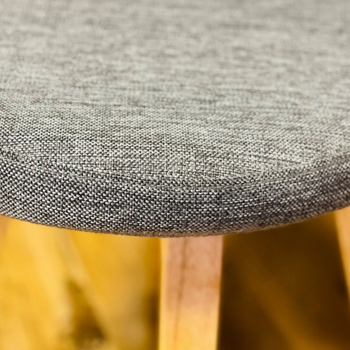 Polo Grey Swivel Dining Chair with Wood Legs