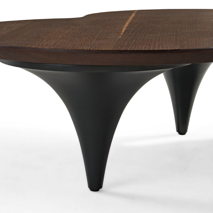 Roma 3 Legs Smoked Walnut Color with Sintered Stone Coffee Table