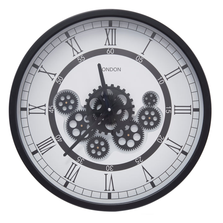 Round Moving Cogs Wall Clocks 50cm