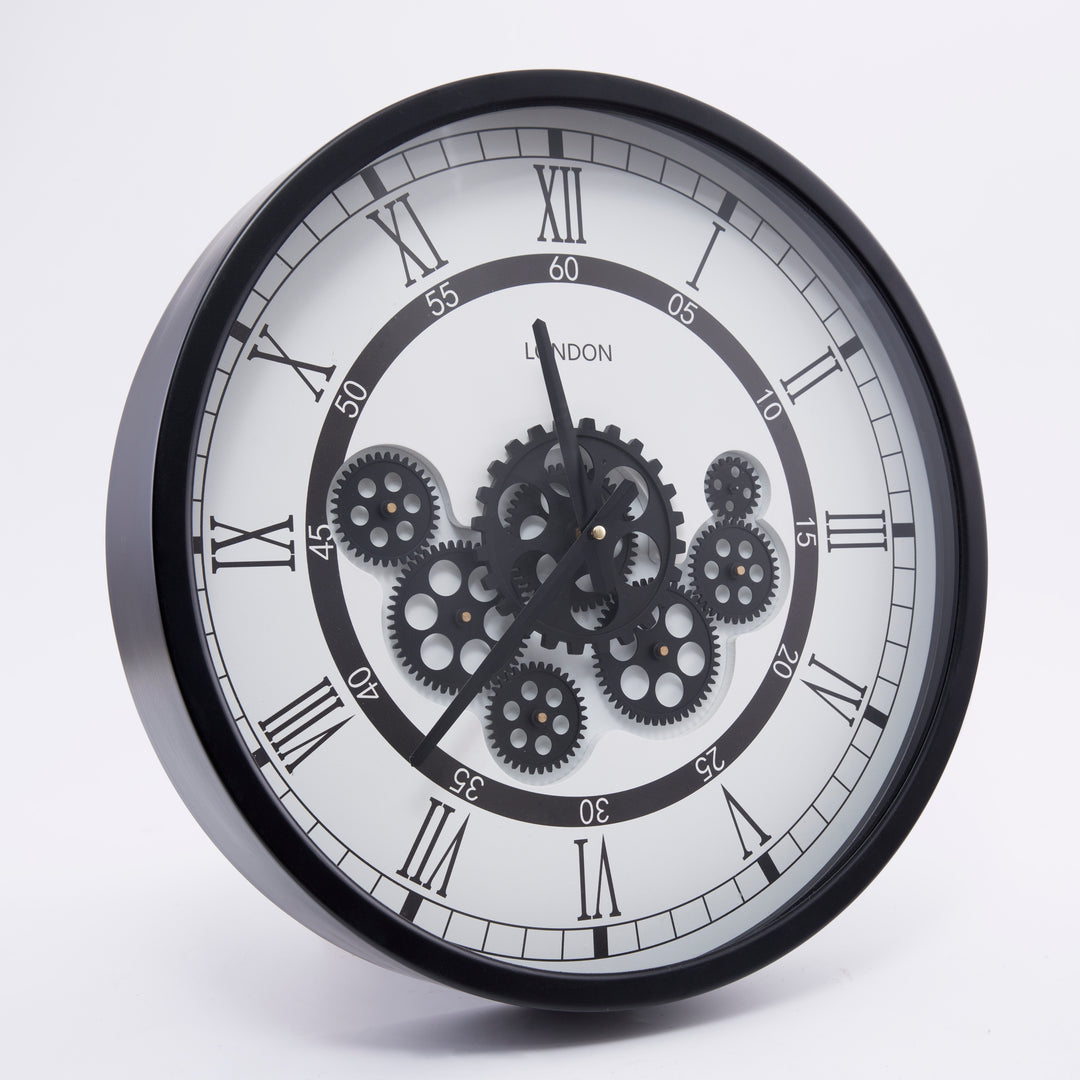 Round Moving Cogs Wall Clocks 50cm