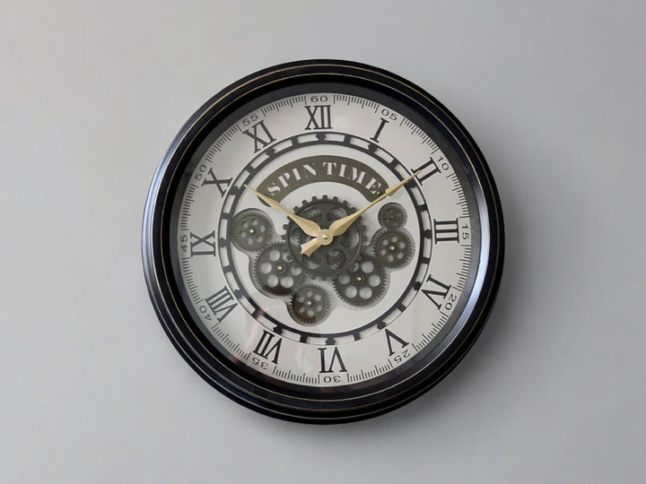 Spin time Moving Cog Wall Clock (50cm)