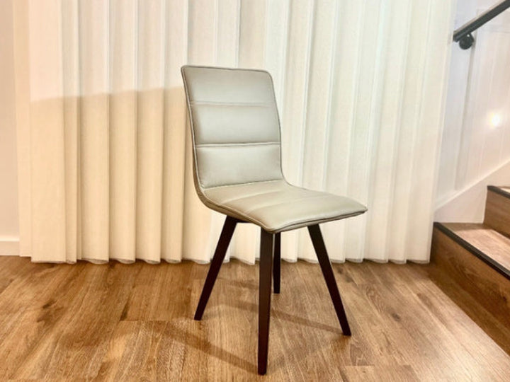 Sydney Armless Dining Chair - Olive PU Leather, High Back, Upholstered