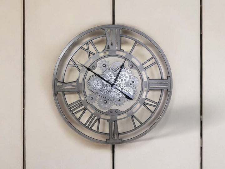 Vintage Metal Wall Clock 80 cm