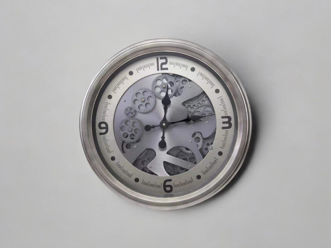 Vintage Moving Cogs Wall Clock