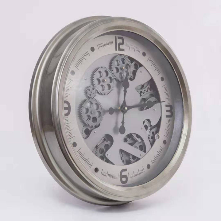 Vintage Moving Cogs Wall Clock