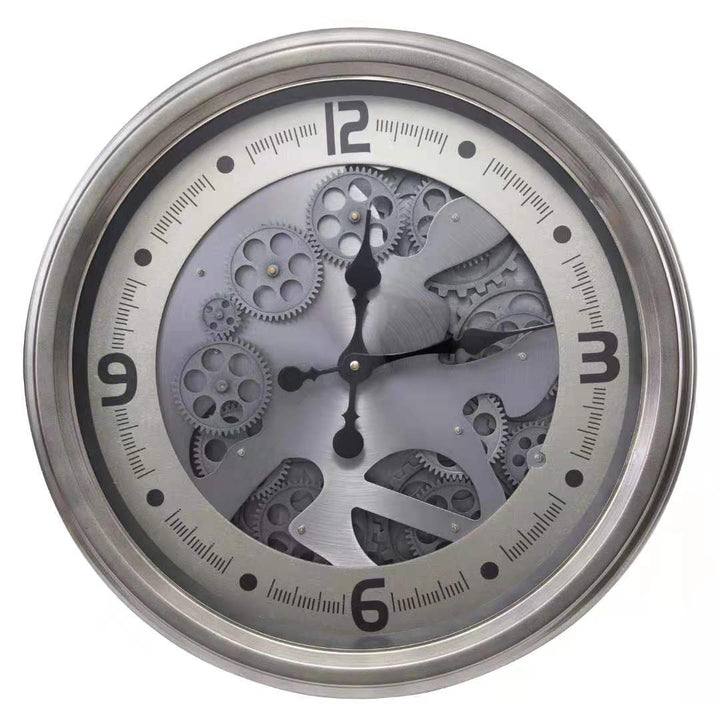 Vintage Moving Cogs Wall Clock