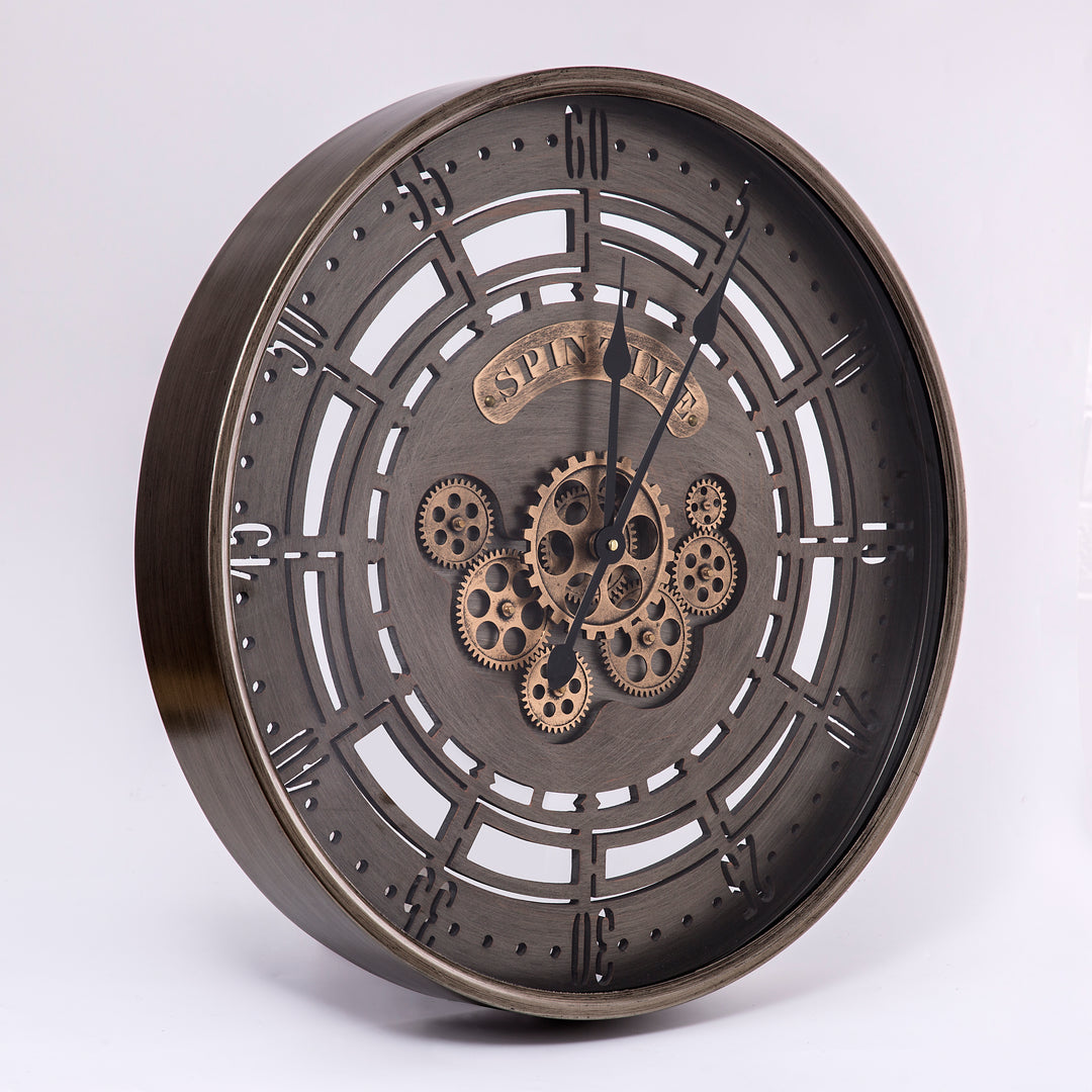 Vintage Moving Cogs Clock