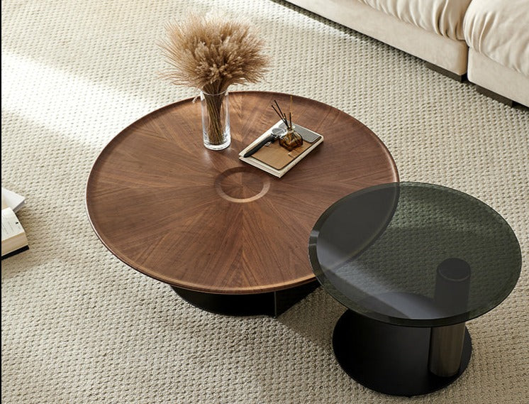 Amazon Coffee Table Set Modern Design with Glass Top Side Table (Set of 2)