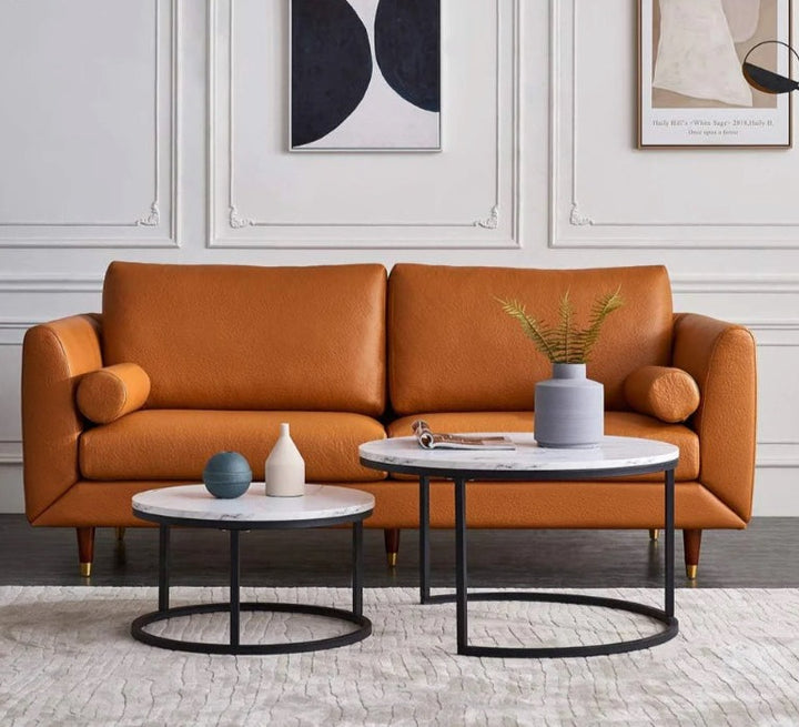 Proto Nesting Coffee Table with Sintered Stone Top and Black Base