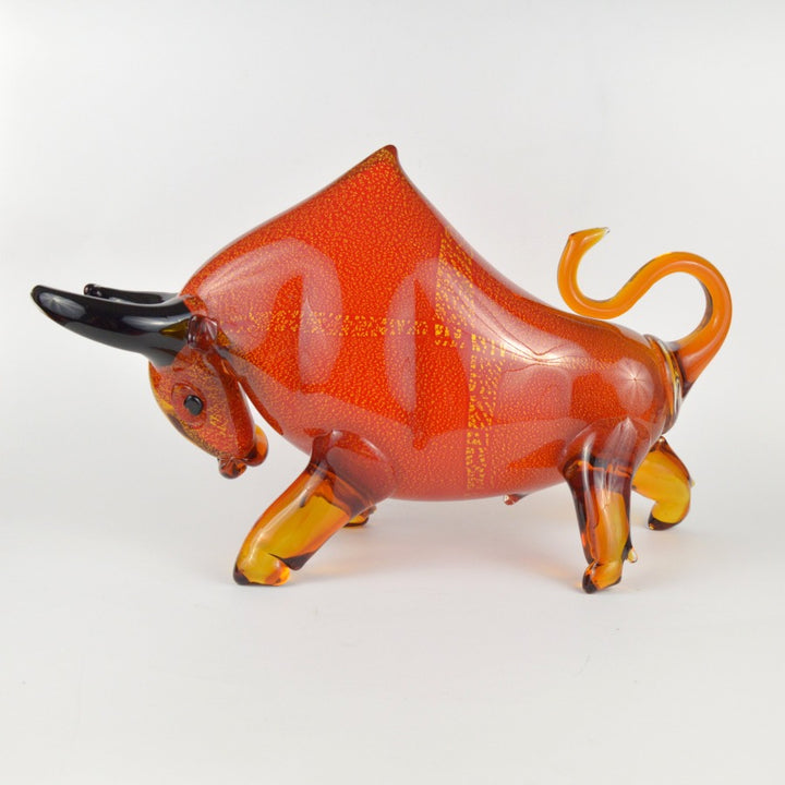 Bull Murano style Glass in Red